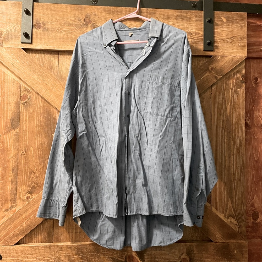 Mens Geoffrey Beene long sleeve button down dress shirt